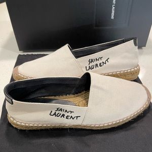 Saint Laurent Ecru Canvas Espadrilles (EU Size 40)